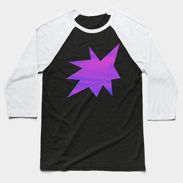 Halftone Burst: A Vibrant, Grungy, and Explosive Design Baseball T-Shirt by JDWFoto